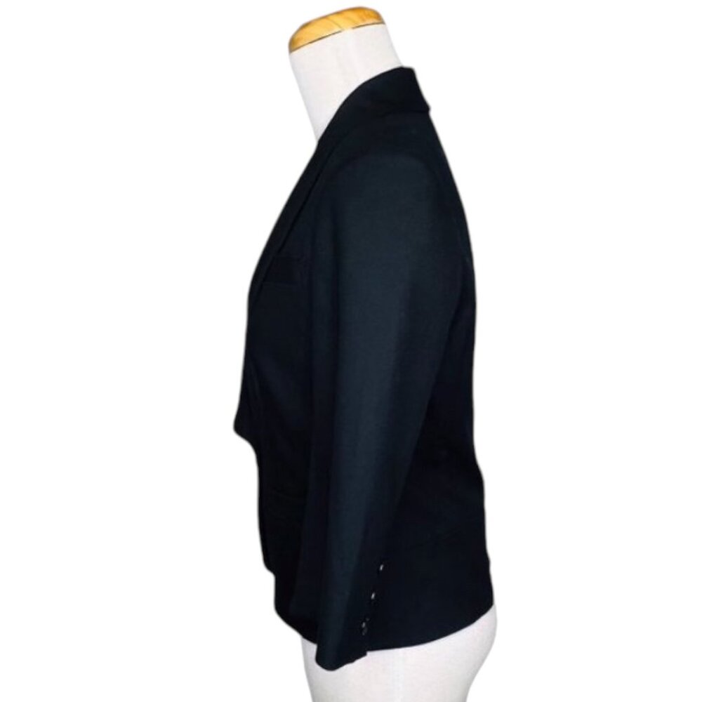 SALE❗️Trina Turk Womens Black 3/4 Sleeve Vintage Blazer Jacket SX 4 Made in USA - Picture 7 of 12